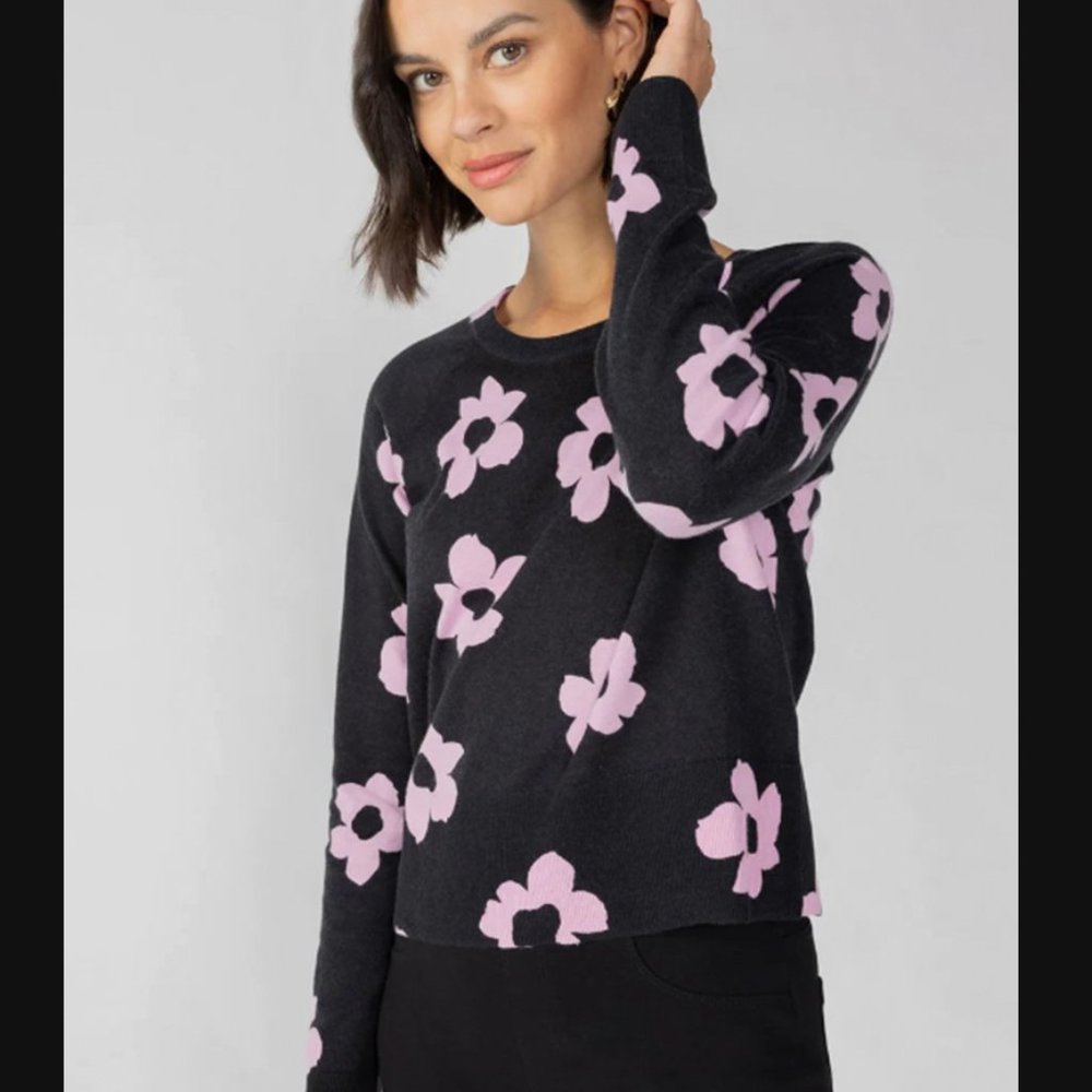 Sanctuary All Day Long Floral Sweater Long Sleeve